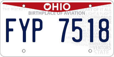 OH license plate FYP7518