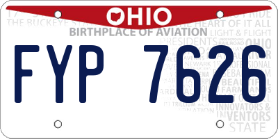 OH license plate FYP7626