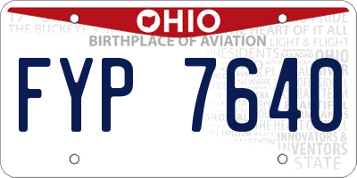 OH license plate FYP7640