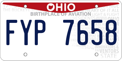 OH license plate FYP7658
