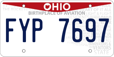OH license plate FYP7697