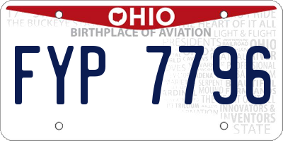OH license plate FYP7796