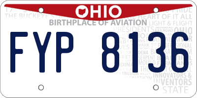 OH license plate FYP8136