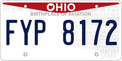OH license plate FYP8172