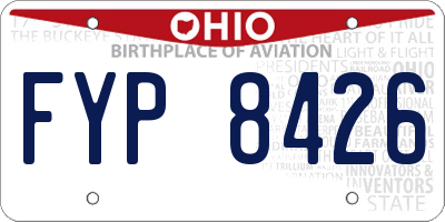 OH license plate FYP8426