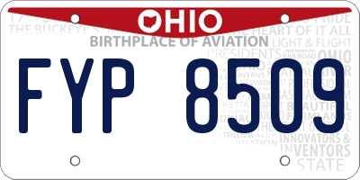OH license plate FYP8509