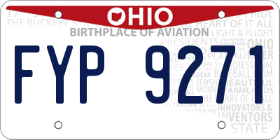 OH license plate FYP9271