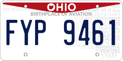 OH license plate FYP9461