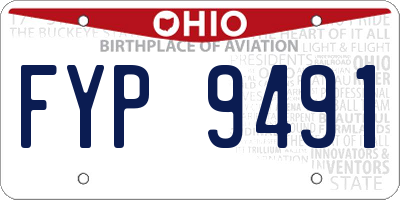OH license plate FYP9491