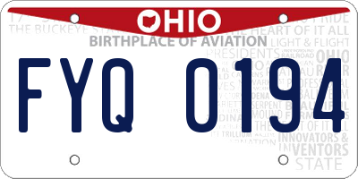 OH license plate FYQ0194
