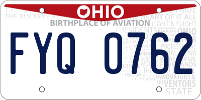 OH license plate FYQ0762