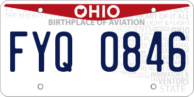 OH license plate FYQ0846