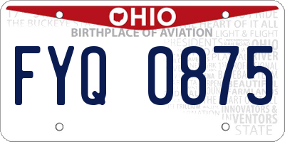 OH license plate FYQ0875