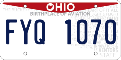 OH license plate FYQ1070