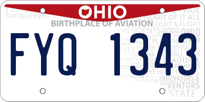 OH license plate FYQ1343