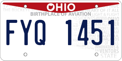 OH license plate FYQ1451