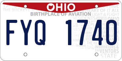 OH license plate FYQ1740