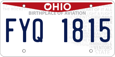 OH license plate FYQ1815