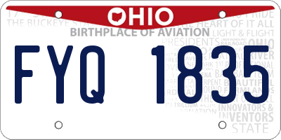 OH license plate FYQ1835