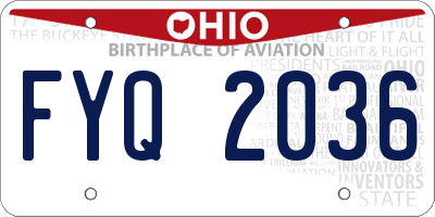 OH license plate FYQ2036