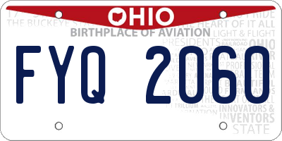OH license plate FYQ2060