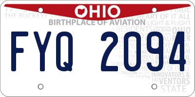 OH license plate FYQ2094