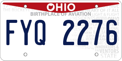OH license plate FYQ2276