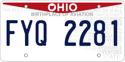 OH license plate FYQ2281