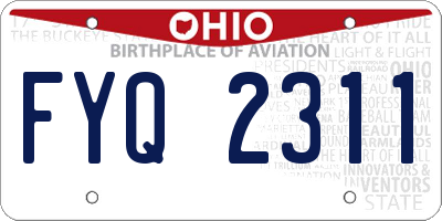 OH license plate FYQ2311