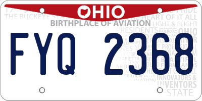 OH license plate FYQ2368