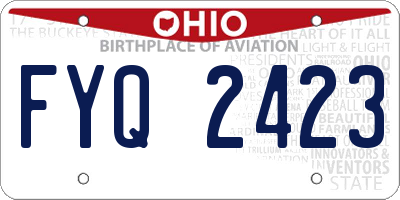 OH license plate FYQ2423