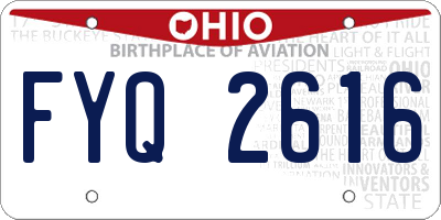OH license plate FYQ2616