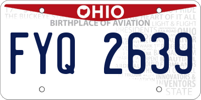 OH license plate FYQ2639