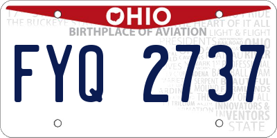OH license plate FYQ2737