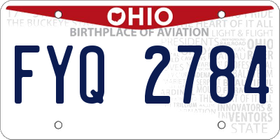 OH license plate FYQ2784