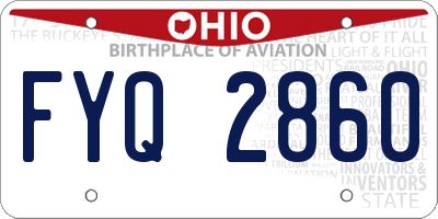 OH license plate FYQ2860