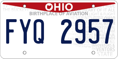 OH license plate FYQ2957