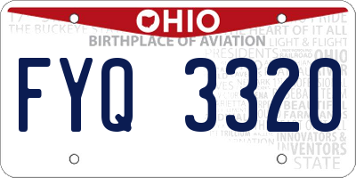 OH license plate FYQ3320
