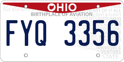 OH license plate FYQ3356