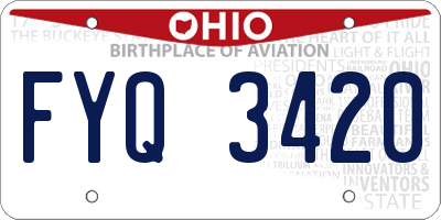 OH license plate FYQ3420