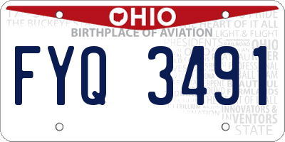 OH license plate FYQ3491