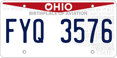 OH license plate FYQ3576