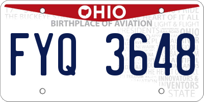 OH license plate FYQ3648