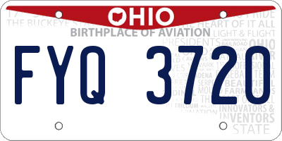 OH license plate FYQ3720