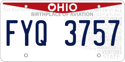 OH license plate FYQ3757