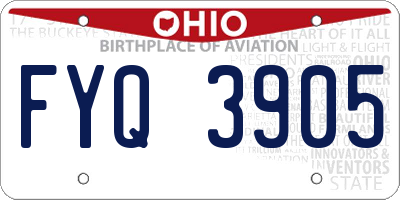 OH license plate FYQ3905