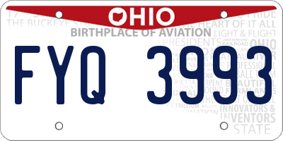 OH license plate FYQ3993
