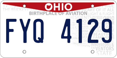 OH license plate FYQ4129
