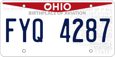 OH license plate FYQ4287