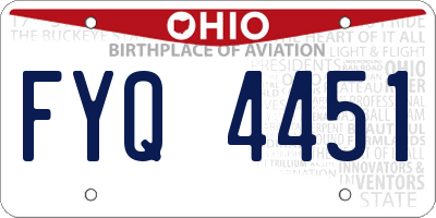 OH license plate FYQ4451